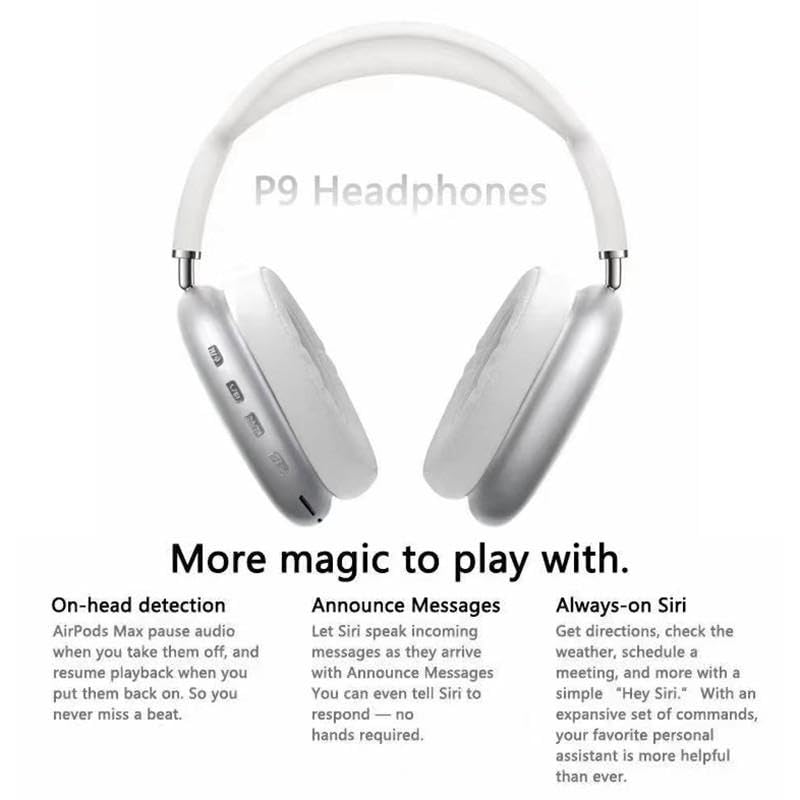 TECHNEST P9 HF Wireless Bluetooth Headset Pure Stereo Sound(Multi) sdf9 Bluetooth Gaming Headset (Black, True Wireless)