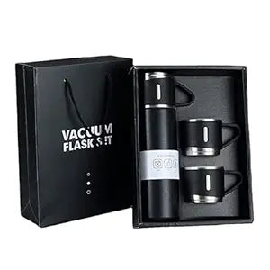 Vacuum Flask Set with 2 Cups, Insulated Double Wall Stainless Steel 500ml