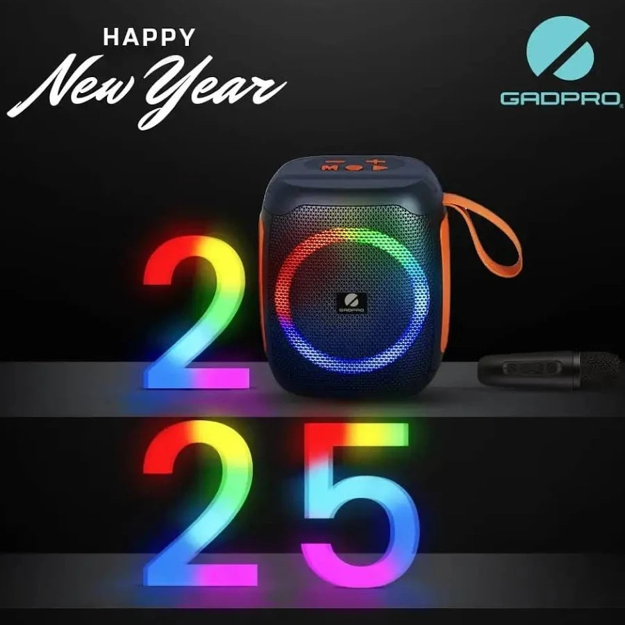 Air7 25W Bluetooth Speaker | with Free Wireless Microphone & 10M Range