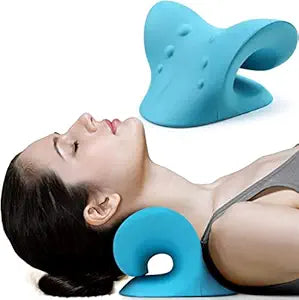 Neck and Shoulder Relaxer Cervical Traction Device Neck Stretcher Pillow, Posture Corrector for Women & Men,
