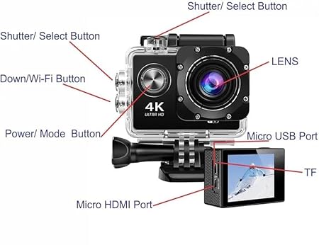 VYNEX 4K Ultra HD Action Camera with WiFi