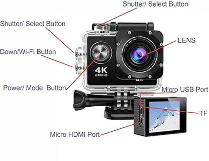 VYNEX 4K Ultra HD Action Camera with WiFi