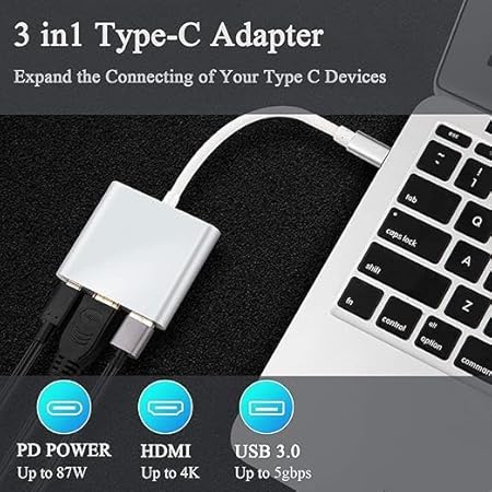 Typ c to HDMI 3 in 1 adapter