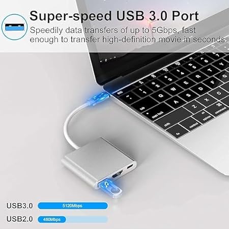 Typ c to HDMI 3 in 1 adapter