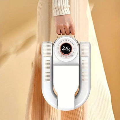 Electric shoe dryer with a timer and temperature control.