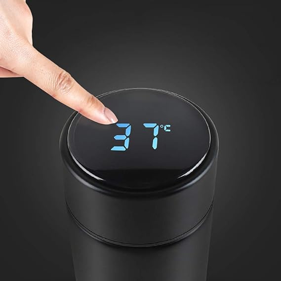 LAVI Black LED Temperature Display with Smart Vacuum Insulated Flask Bottle(Pack of 1)