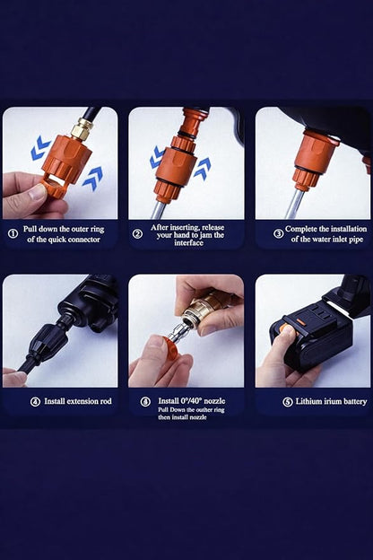 Car Washer High Pressure Gun Cordless 48V 12000mAh