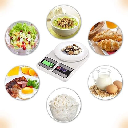 Seema Digital Kitchen Weighing Scale with LCD Display for Cooking & Baking (Pack of 1) Weighing Scale (White)