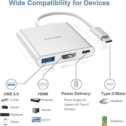 Typ c to HDMI 3 in 1 adapter