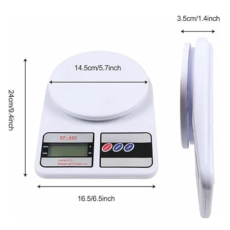 Seema Digital Kitchen Weighing Scale with LCD Display for Cooking & Baking (Pack of 1) Weighing Scale (White)