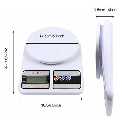 Seema Digital Kitchen Weighing Scale with LCD Display for Cooking & Baking (Pack of 1) Weighing Scale (White)