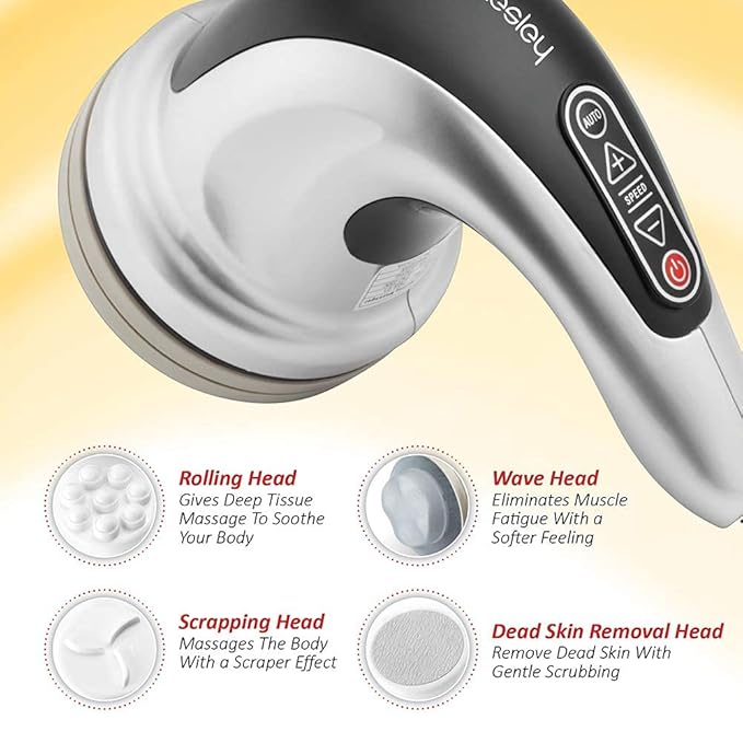 Hesley Electric Full Body Massager for Pain Relief of Back, Leg and Foot (black grey)