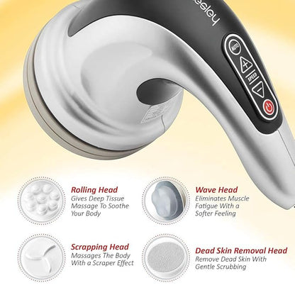 Hesley Electric Full Body Massager for Pain Relief of Back, Leg and Foot (black grey)