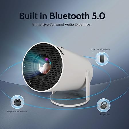 Portable Mini Projector, 4K 1080P Full HD Projector