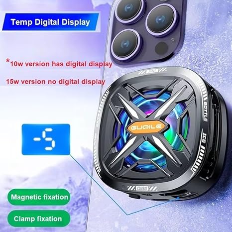 Mobile Gaming Cooling Radiator Fan (Black, FS05 Model) Brand: MOOZMOB