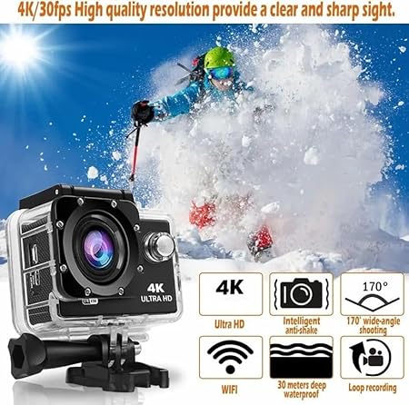 VYNEX 4K Ultra HD Action Camera with WiFi