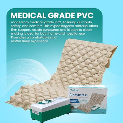 Anti Decubitus Air Pump Bubble Mattress Prevention of Bed Sore with Pump for Bedridden Patients, Men & Women