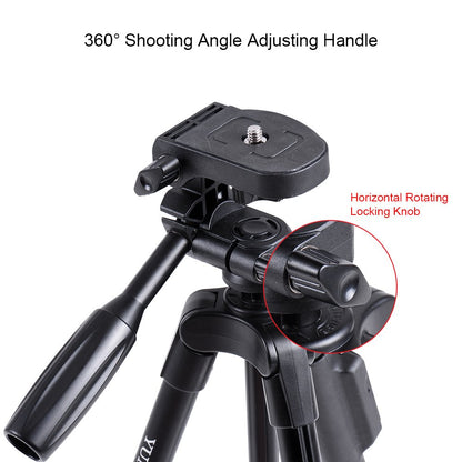 Unifree YT-3388 Professional Lightweight Aluminum Portable Tripod Stand 3 Way Head For Digital Camera Camcorder