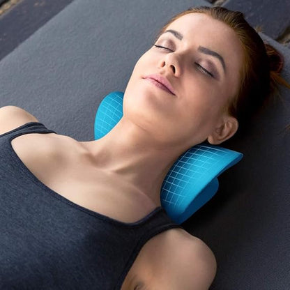 Neck and Shoulder Relaxer Cervical Traction Device Neck Stretcher Pillow, Posture Corrector for Women & Men,