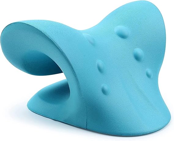 Neck and Shoulder Relaxer Cervical Traction Device Neck Stretcher Pillow, Posture Corrector for Women & Men,