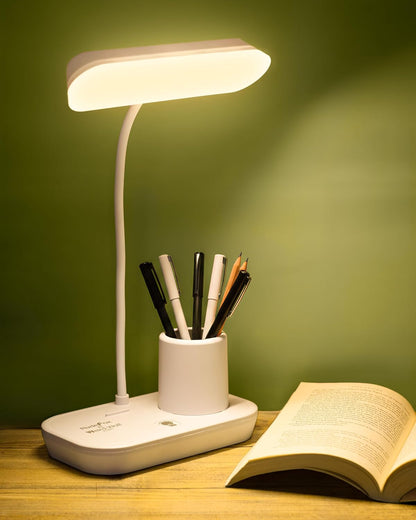 WEIRD WOLF Rechargeable Study Table Lamp for Study Room | 3 Color Modes & Adjustable Brightness