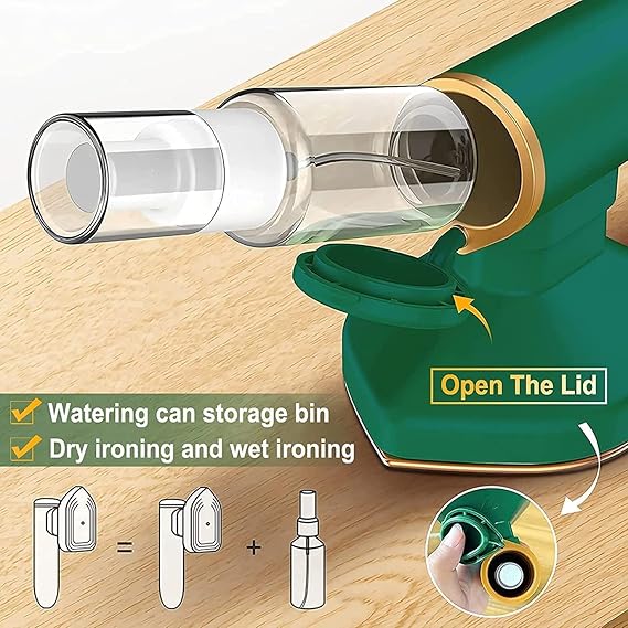 Portable Clothes Steam Iron with Strong Mist Spray, Mini Garment Steamer, Dry & Steam Ironing