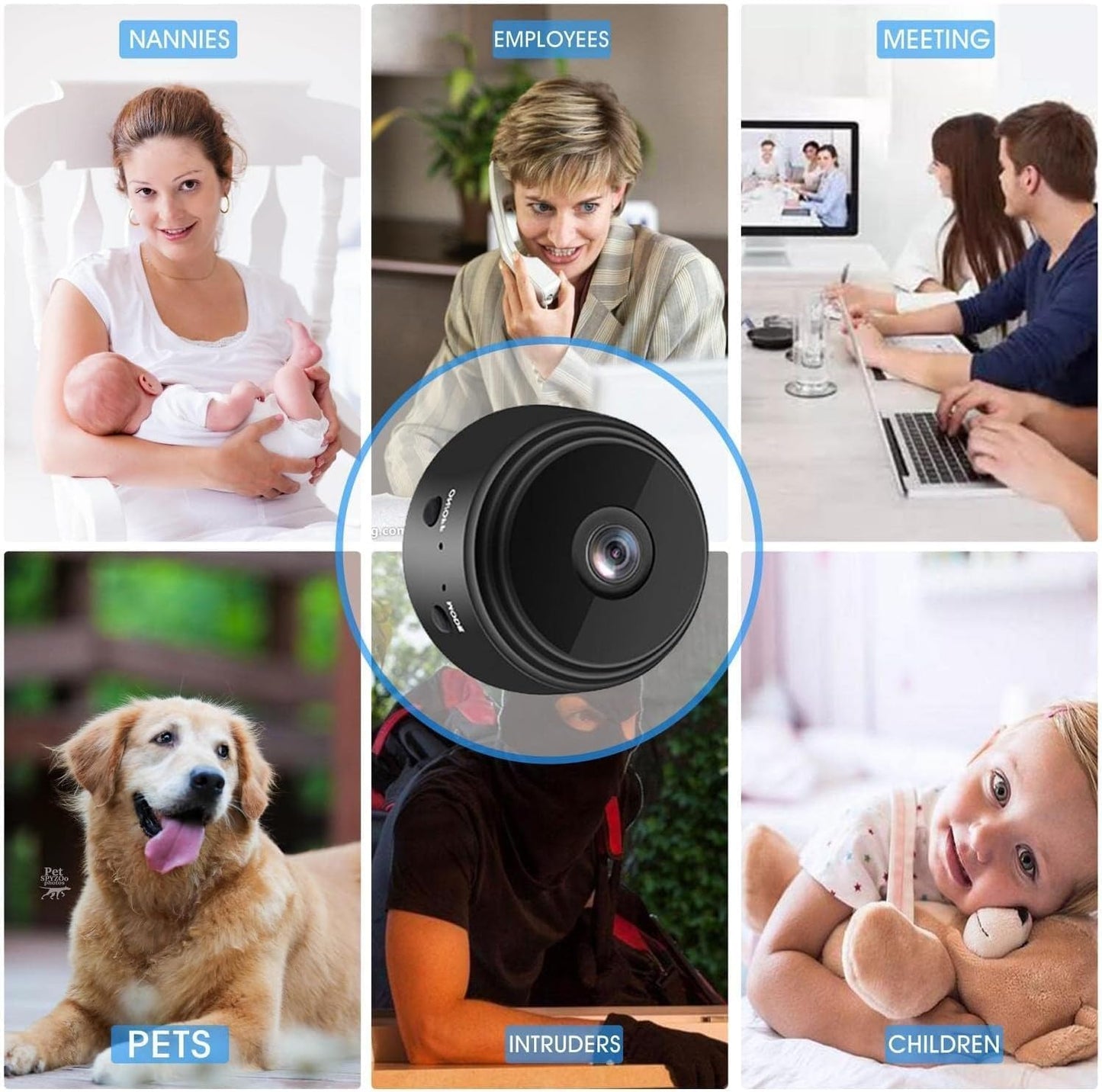 Panoramic 3MP Full HD 1080P Mini Camera for Security Surveillance Camera with Loop Recording