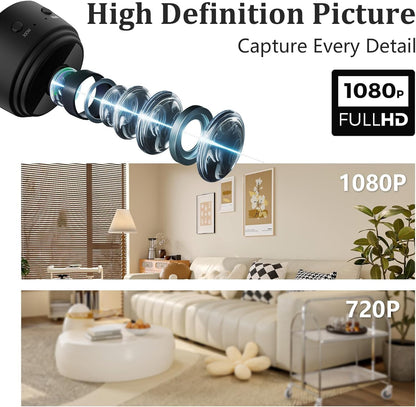 Panoramic 3MP Full HD 1080P Mini Camera for Security Surveillance Camera with Loop Recording