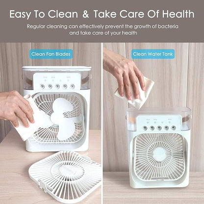 Portable Air Cooler Fan with Water Tank & USB Power