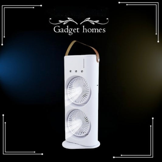 Double-Headed Spray Air Cooler Fan  Portable USB AC