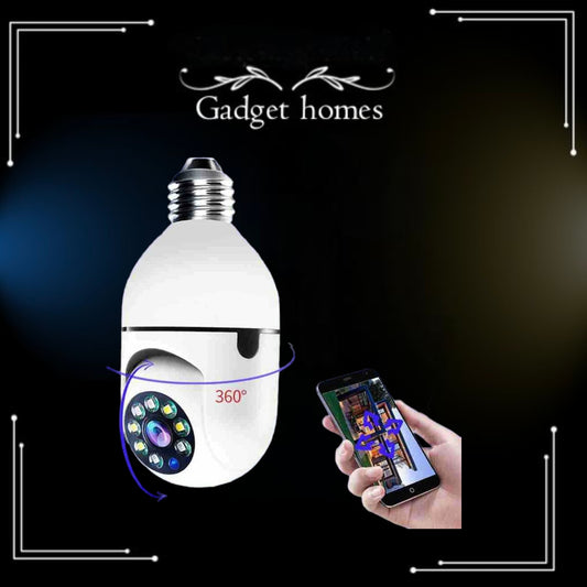 Wi-Fi CCTV Camera E27 MODEL1080p Wireless PTZ Bulb Shape V380 Pro