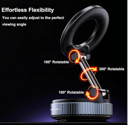 Gadget Hero's Vacuum Suction Magnetic Bracket K007, 2025 New 360° Rotatable 180° Foldable Magnetic Phone Holder