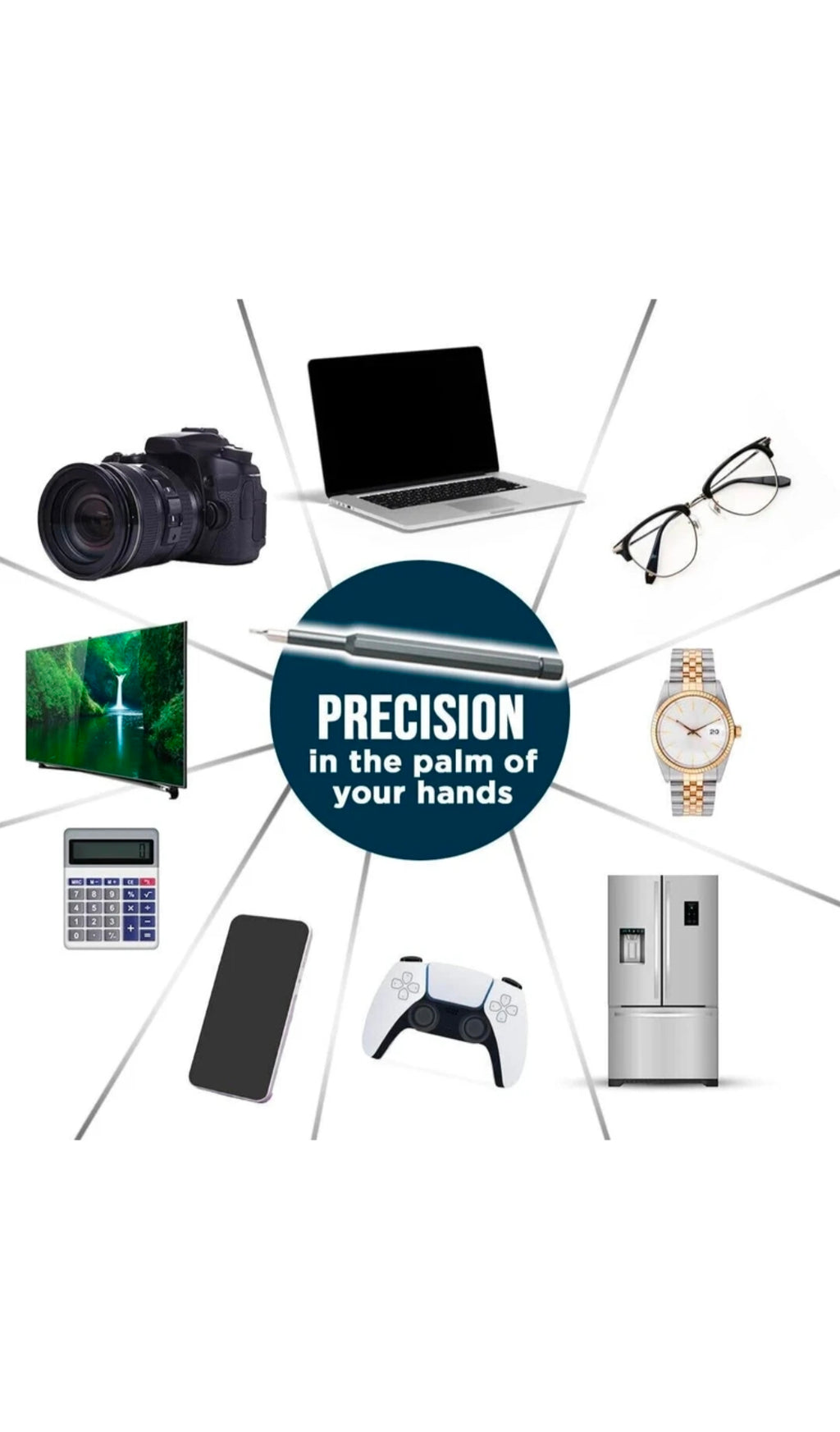 24 In 1Mini Precision Screwdriver Set with Magnetic Head & S2 Steel Bits for Mobile Phone, Tablet, PC & Household Repair Tool Kit