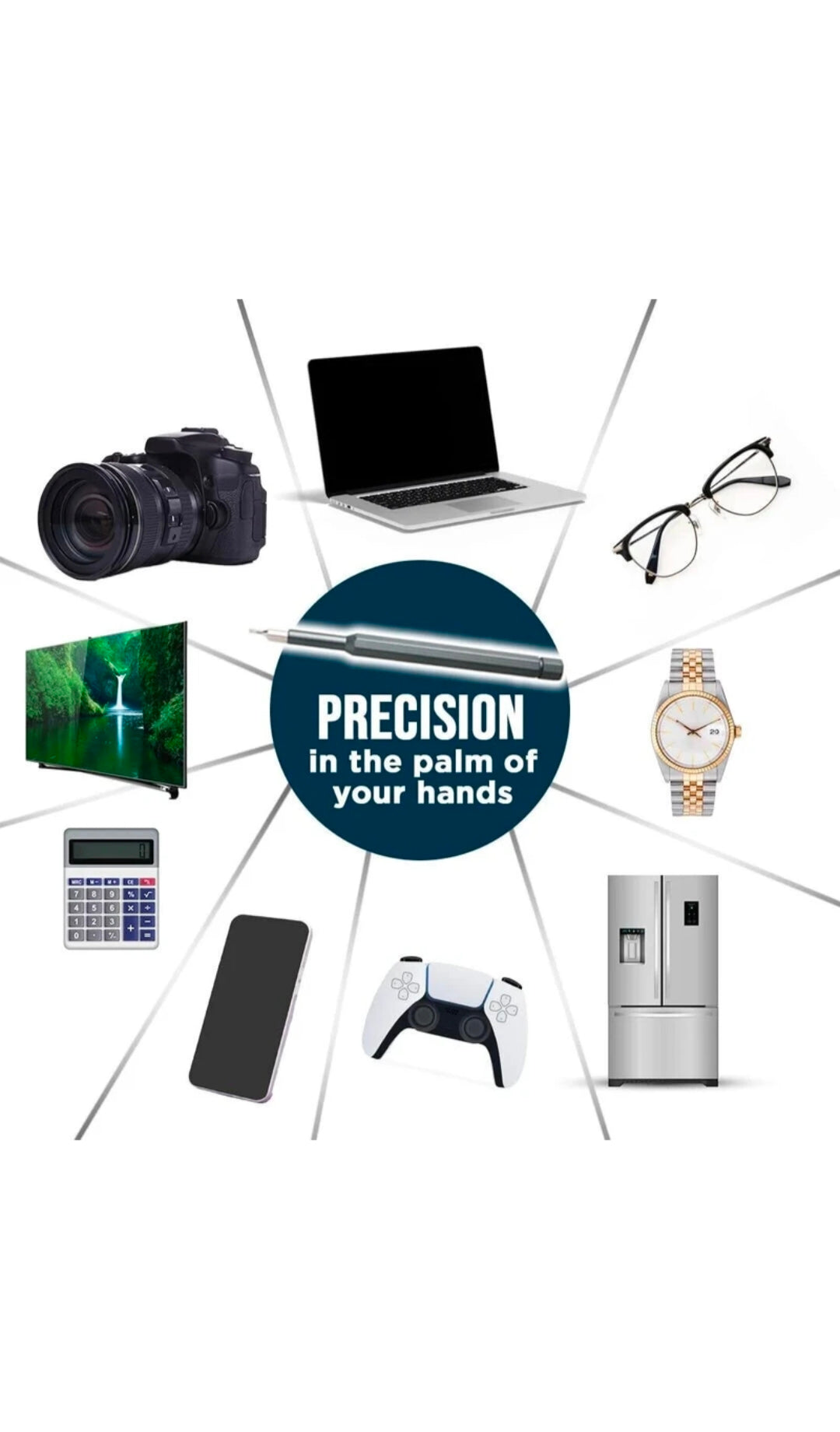 24 In 1Mini Precision Screwdriver Set with Magnetic Head & S2 Steel Bits for Mobile Phone, Tablet, PC & Household Repair Tool Kit