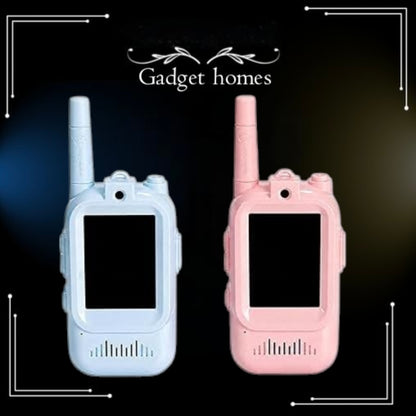 Kids Walkie Talkie Set of 2, Pink and Blue, Two-Way Communication, Built-in Flashlight, Rechargeable Battery, for Ages 3 and Above