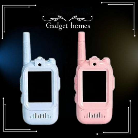 Kids Walkie Talkie Set of 2, Pink and Blue, Two-Way Communication, Built-in Flashlight, Rechargeable Battery, for Ages 3 and Above