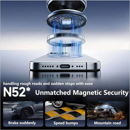 Gadget Hero's Vacuum Suction Magnetic Bracket K007, 2025 New 360° Rotatable 180° Foldable Magnetic Phone Holder