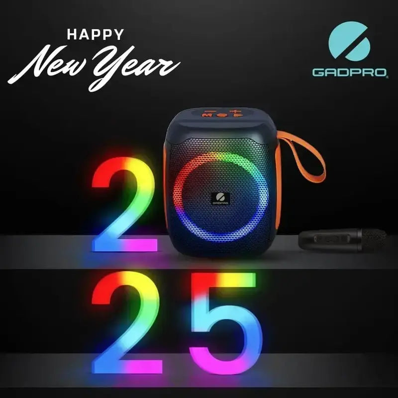 Air7 25W Bluetooth Speaker | with Free Wireless Microphone & 10M Range (black)