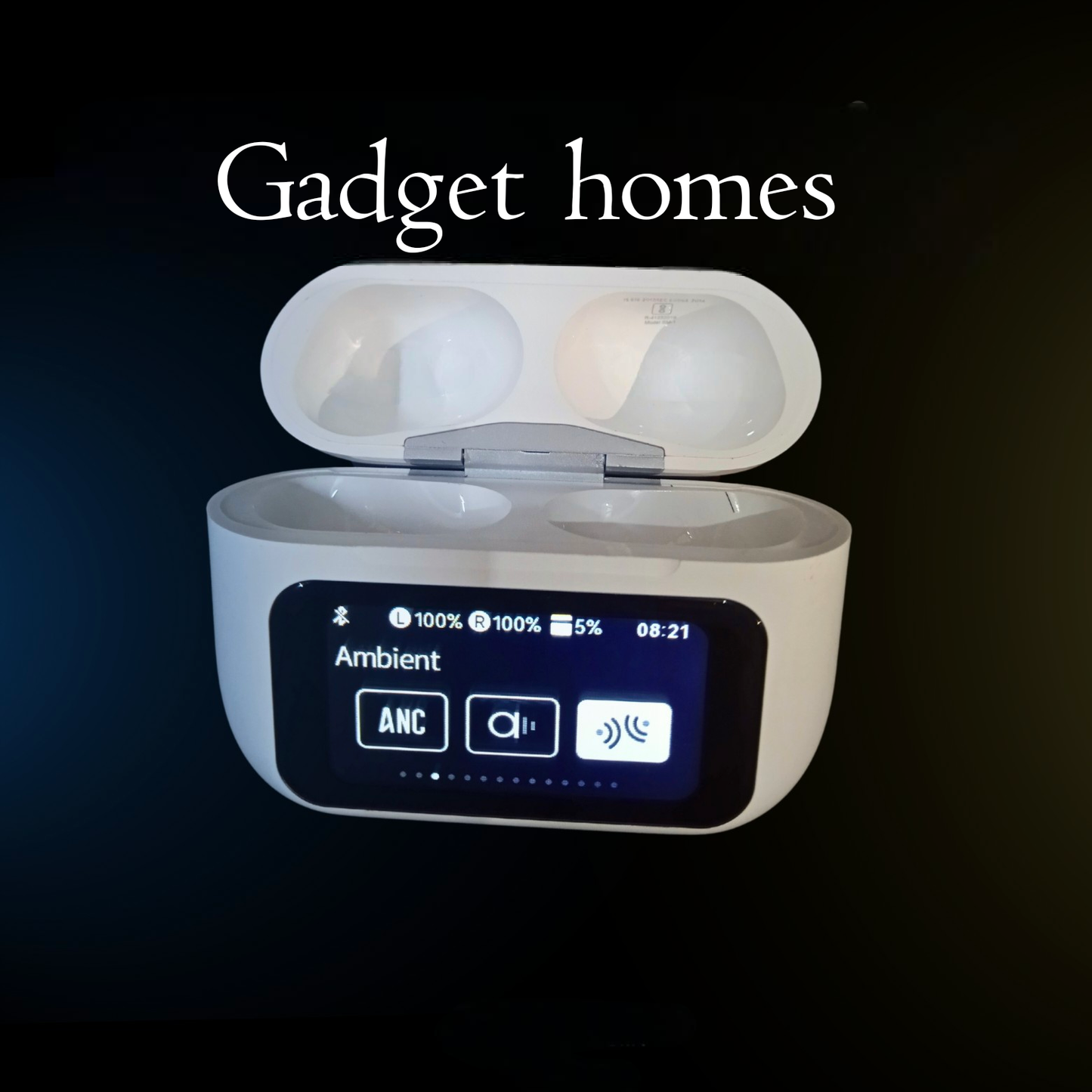 A9 Pro wireless earbuds with a smart touch screen display